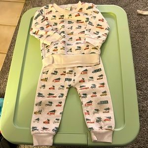 Baby Boy Christmas Tree and Car Sweats Set. 12-18 months.